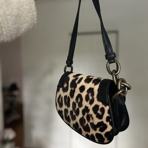 BOTTEGA VENETA 50th Anniversary Umbria Leopard Pony Shoulder Bag